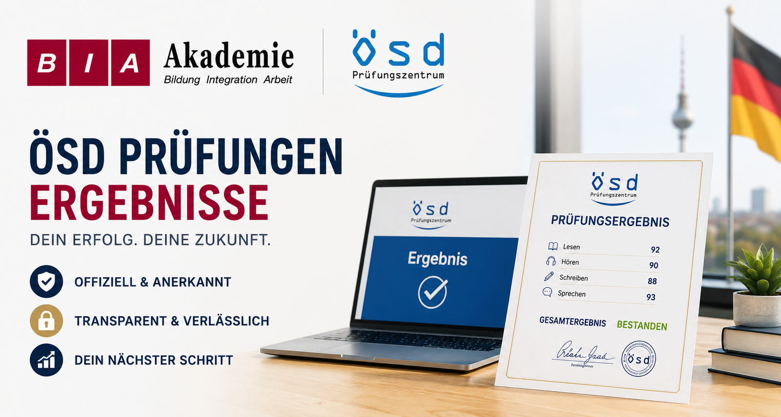 ÖSD Prüfungsergebnisse - BIA Akademie Prüfungszentrum